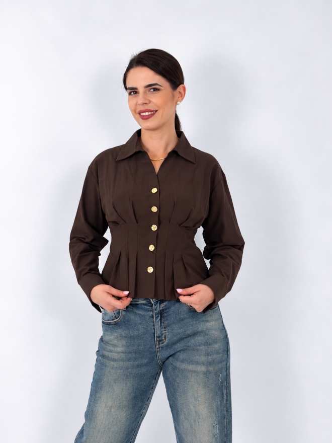 Camasa dama - COLETTE - brown
