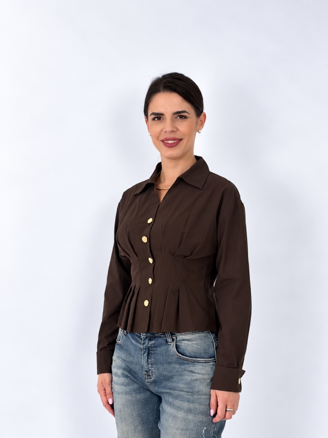 Camasa dama - COLETTE - brown